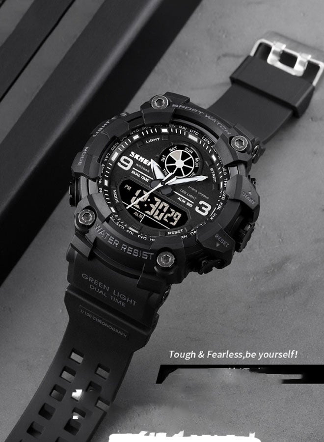 نيوترل ساعة رياضية خارجية مقاومة للماء SK-18 أنيقة وعصرية، مزودة بوظائف المؤقت والمنبه وساعة التوقيت والوظائف المضيئة. للجنسين (أسود). - Image 2